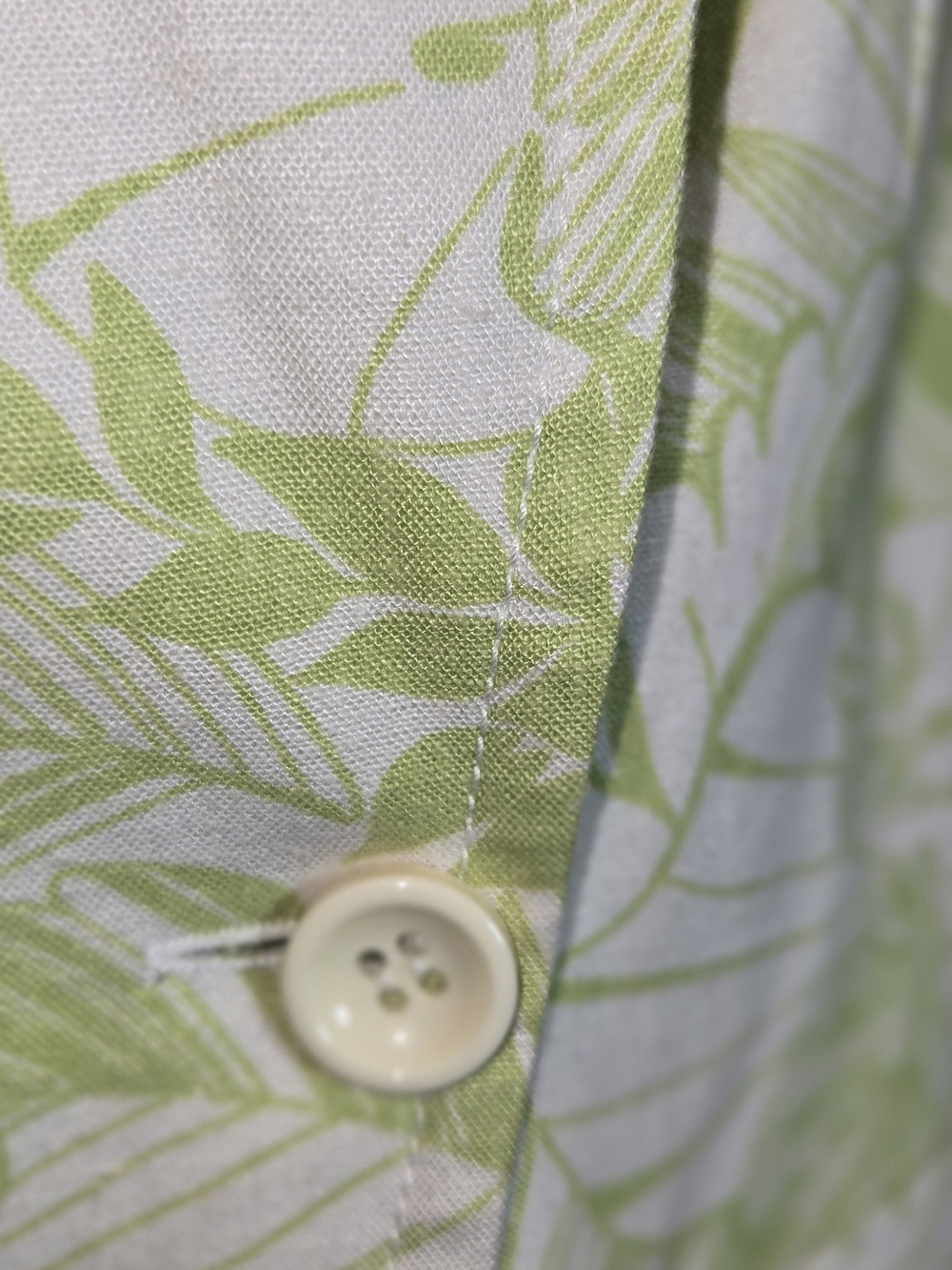 Zara Green and White Floral Single-Button Blazer - Picture 4 of 6
